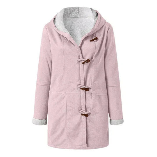 Damesjas Fleece Gevoerd met Capuchon Warm en Comfortabel