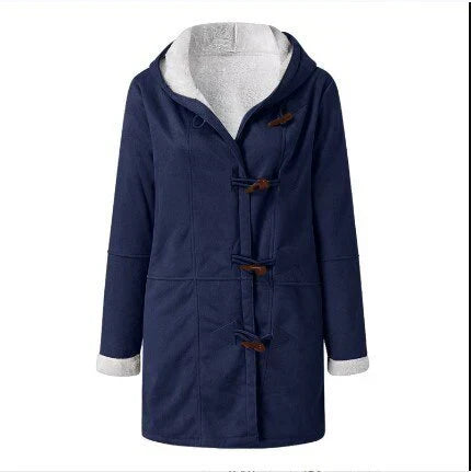 Damesjas Fleece Gevoerd met Capuchon Warm en Zacht