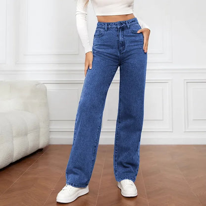 Hoge Taille Vintage Jeans Wijde Pijp Retro Stijl - StudioMarella