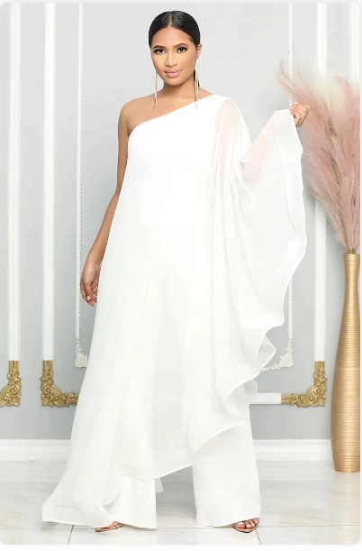 Dames Jumpsuit Lange Asymmetrische Avondjurk Elegance - StudioMarella