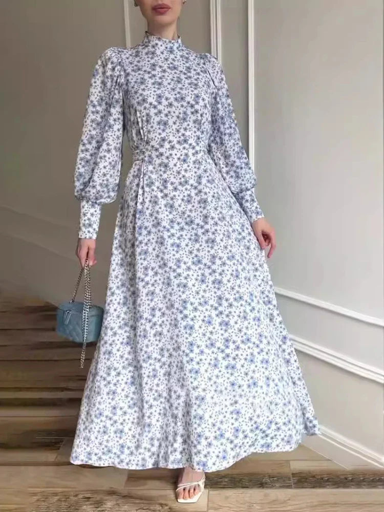 Bloemenprint Jurk Lente Zomer Elegante Vrouwelijke Stijl