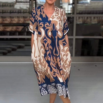 Dames Kaftan stijl Midi zomerjurk - Bente