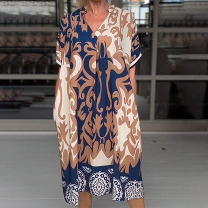 Dames Kaftan stijl Midi zomerjurk - Bente