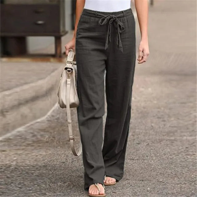 Elastische Broek Chique Aubree Stijl Zachte Taille