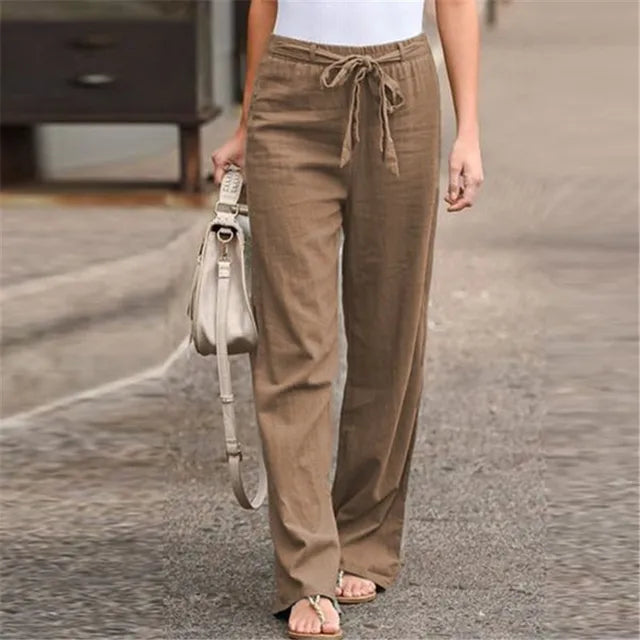 Elastische Broek Chique Aubree Stijl Zachte Taille