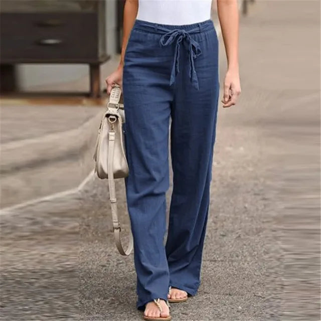 Elastische Broek Chique Aubree Stijl Zachte Taille