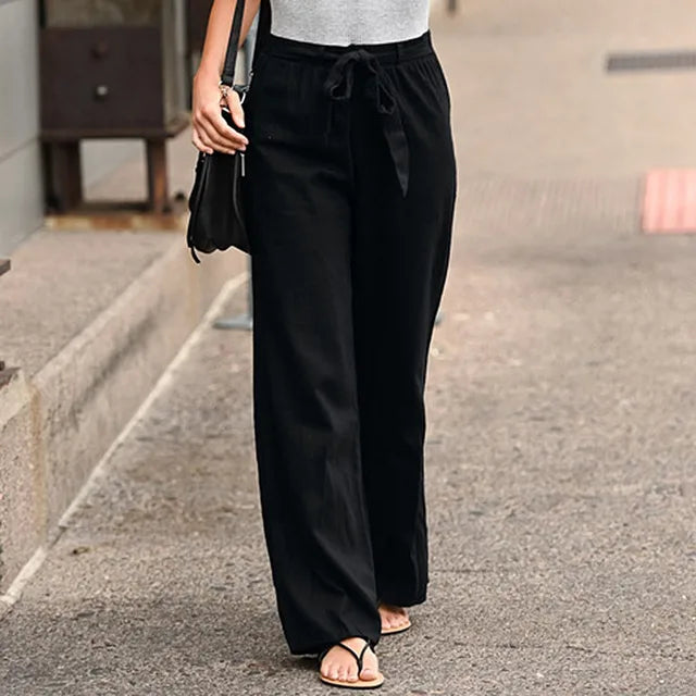 Elastische Broek Chique Aubree Stijl Zachte Taille