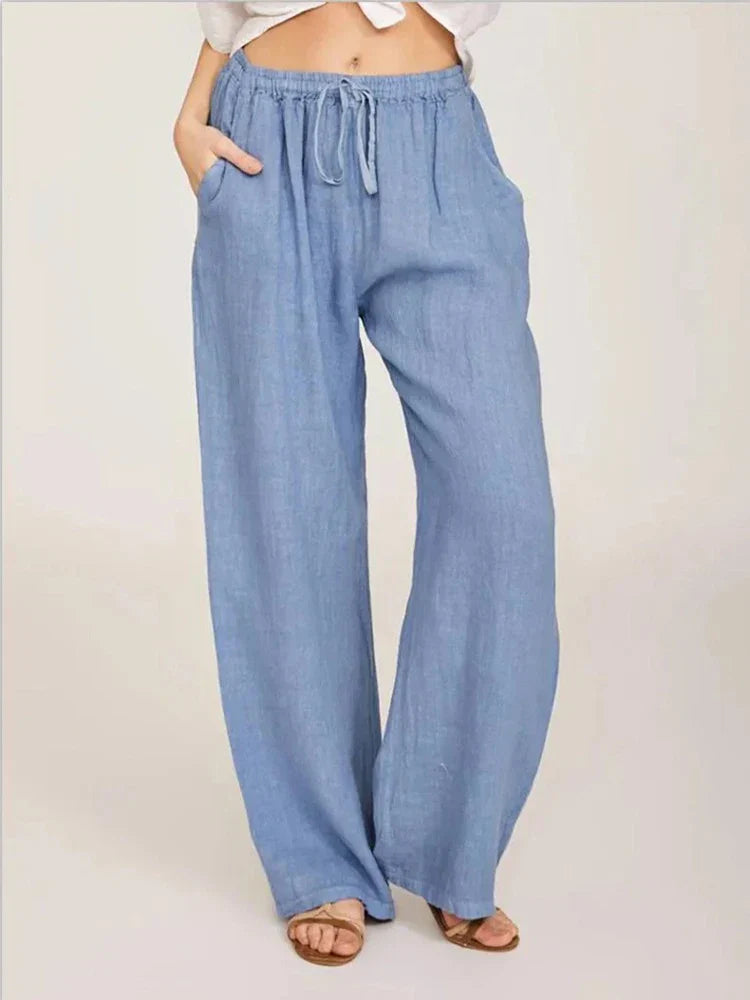 Katoenen Linnen Broek Zomerse Lichtgewicht Stijl