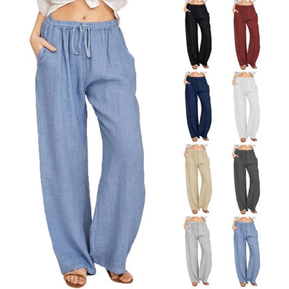 Katoenen Linnen Broek Zomerse Lichtgewicht Stijl