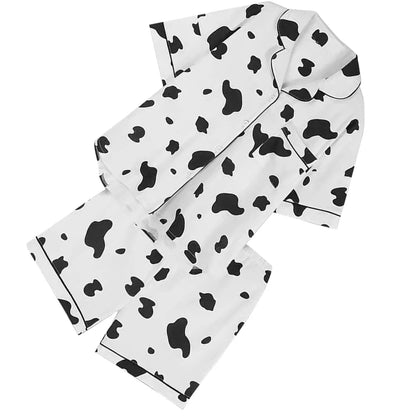 Vrouwelijke Pyjama Set Zomerse Koeienprint Comfortabel
