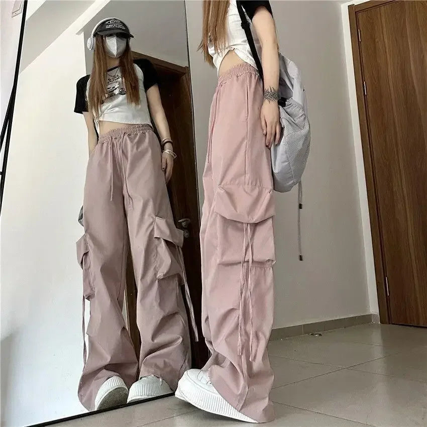 Dames Cargo Broeken Hoge Taille Losse Zomerbroek