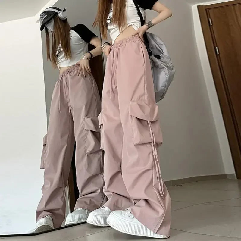 Dames Cargo Broeken Hoge Taille Losse Zomerbroek
