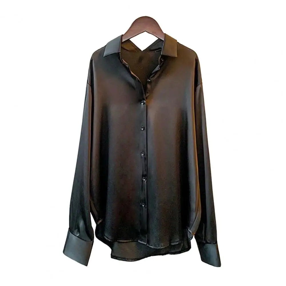 Zijde Blouse Elegante Vrouwelijke Overhemd