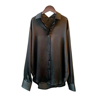 Zijde Blouse Elegante Vrouwelijke Overhemd