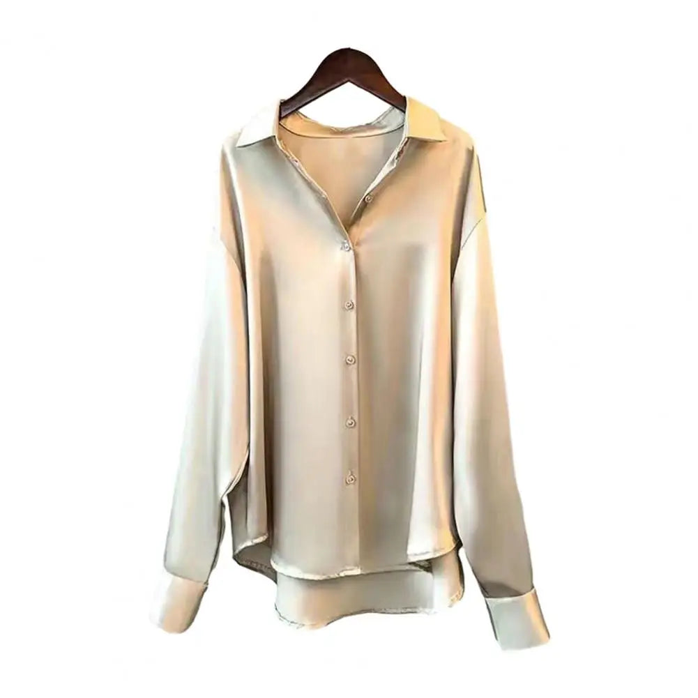 Zijde Blouse Elegante Vrouwelijke Overhemd