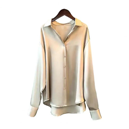 Zijde Blouse Elegante Vrouwelijke Overhemd
