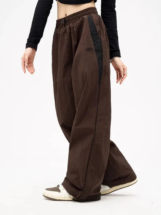 Retro Broeken Hoge Waist Helder Leer Look