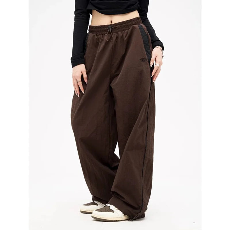 Retro Broeken Hoge Waist Helder Leer Look