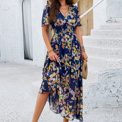 Zomerjurk A-lijn Bloemenprint Mooi Model