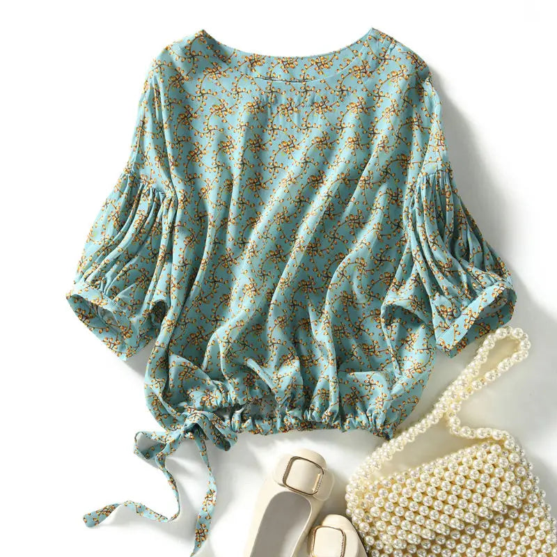 Lente Blouse Vrouwelijk Verfrissend Zomer Jurkje