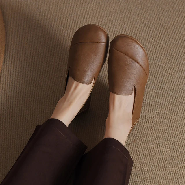 Dames Loafers Zacht Leer Comfortabele Schoenen - StudioMarella