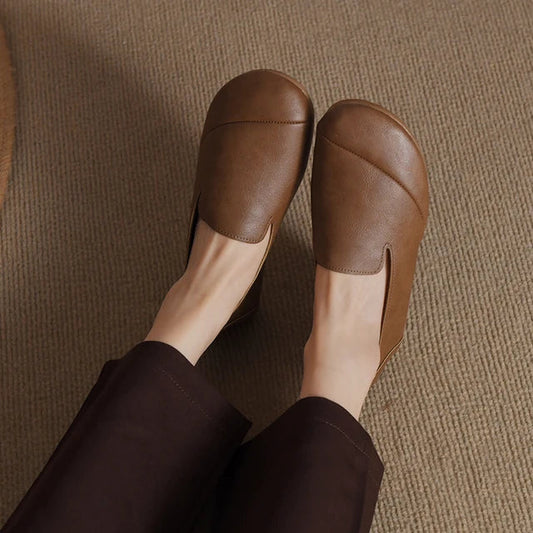 Dames Loafers Zacht Leer Comfortabele Schoenen - StudioMarella