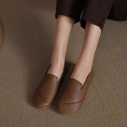 Dames Loafers Zacht Leer Comfortabele Schoenen