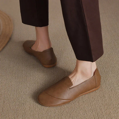 Dames Loafers Zacht Leer Comfortabele Schoenen