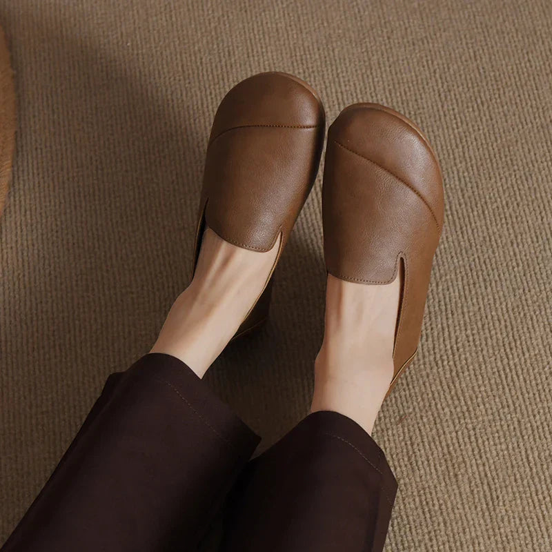Dames Loafers Zacht Leer Comfortabele Schoenen