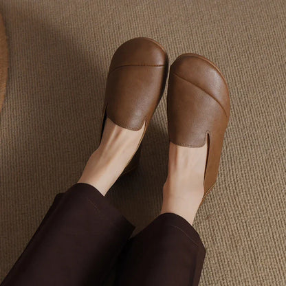 Dames Loafers Zacht Leer Comfortabele Schoenen