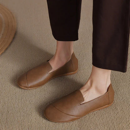 Dames Loafers Zacht Leer Comfortabele Schoenen