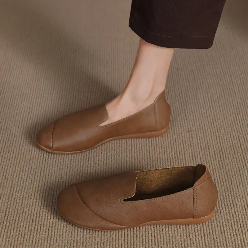 Dames Loafers Zacht Leer Comfortabele Schoenen