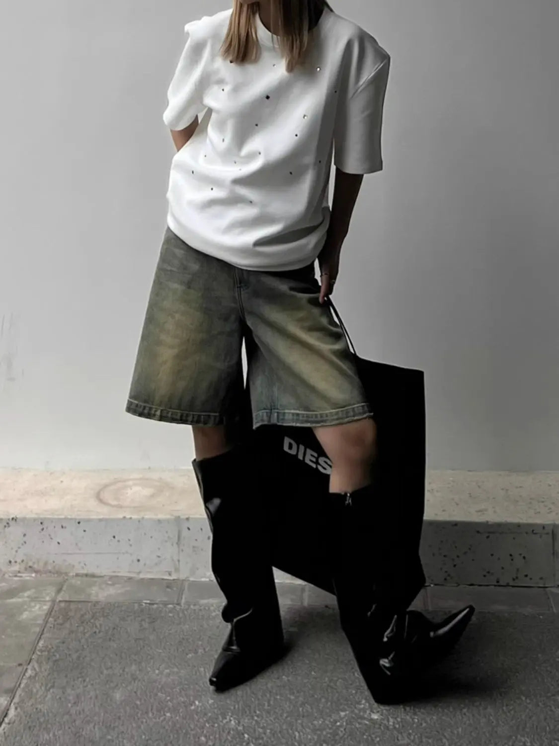 Dames Losse Hoge Taille Spijkershorts – Virginia