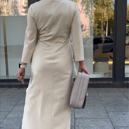 Dames Maxi Formele Jurk met Lange Mouwen - Irene