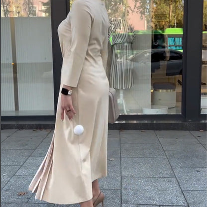 Dames Maxi Formele Jurk met Lange Mouwen - Irene