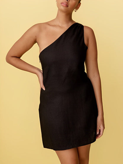 Dames Maxi Jurk One-Shoulder Elegant Zomerdesign - Selina
