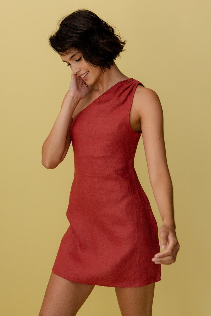 Dames Maxi Jurk One-Shoulder Elegant Zomerdesign - Selina