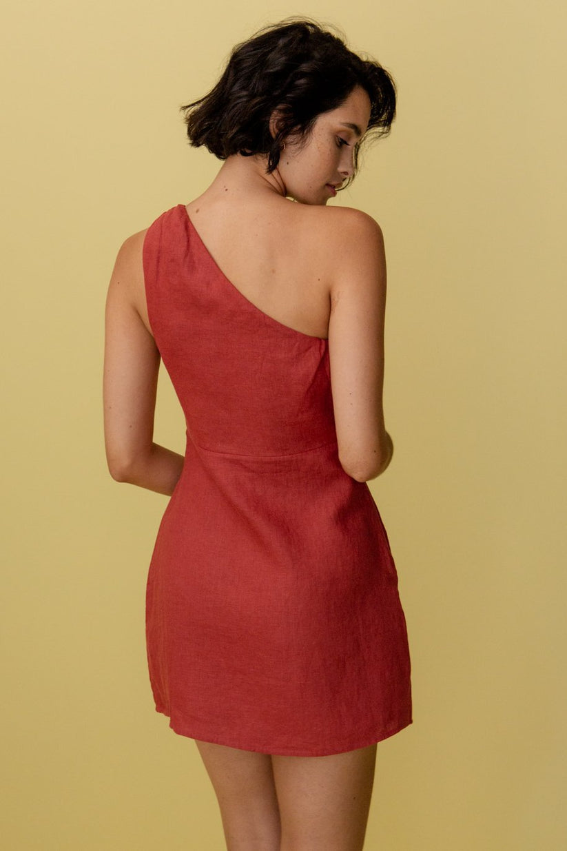 Dames Maxi Jurk One-Shoulder Elegant Zomerdesign - Selina