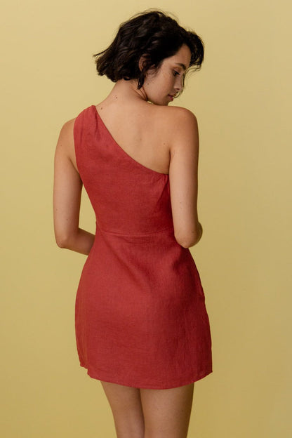 Dames Maxi Jurk One-Shoulder Elegant Zomerdesign - Selina
