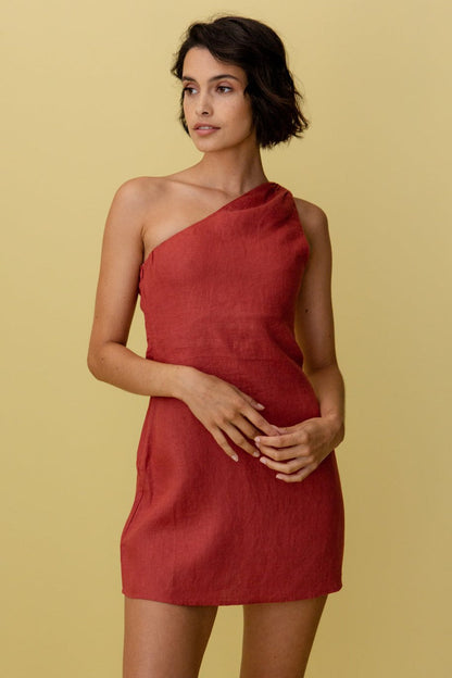 Dames Maxi Jurk One-Shoulder Elegant Zomerdesign - Selina