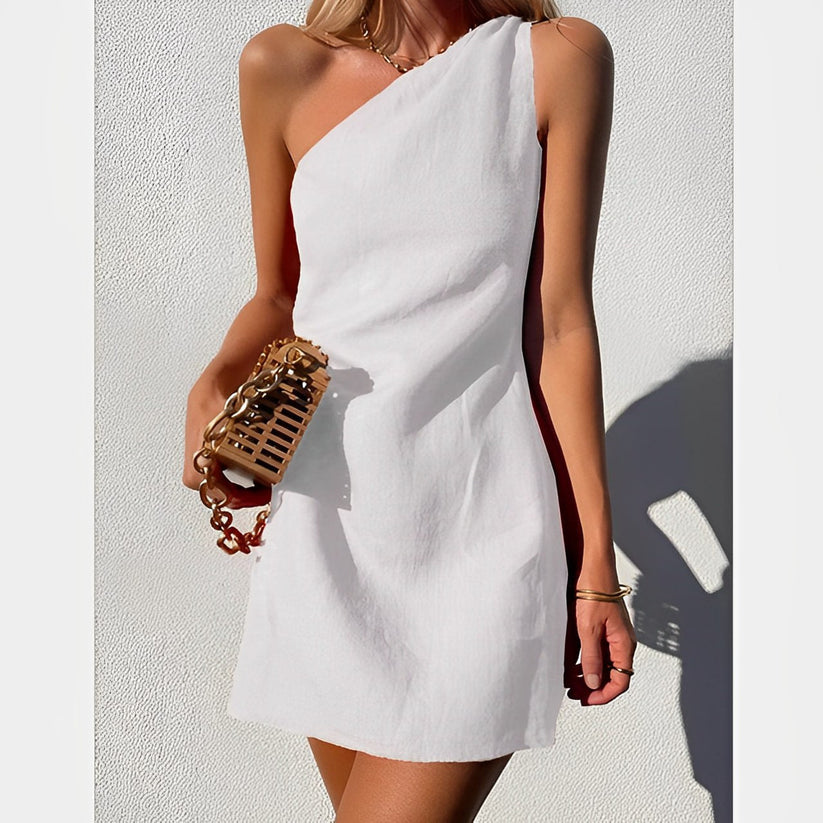 Dames Zomerkleed Elegante Maxi Jurk met Enkele Schouder - StudioMarella