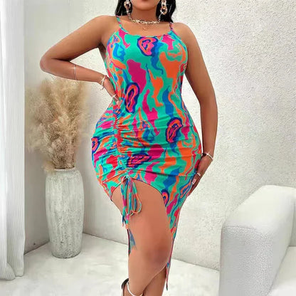 Dames Maxi zomerjurk in jarretel stijl - Luna