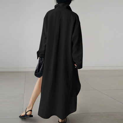 Dames Zomerjurk Midi Knoopsluiting Jurk voor Vrouw