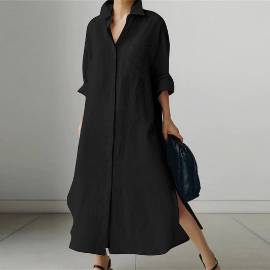 Dames Zomerjurk Midi Knoopsluiting Jurk voor Vrouw - StudioMarella