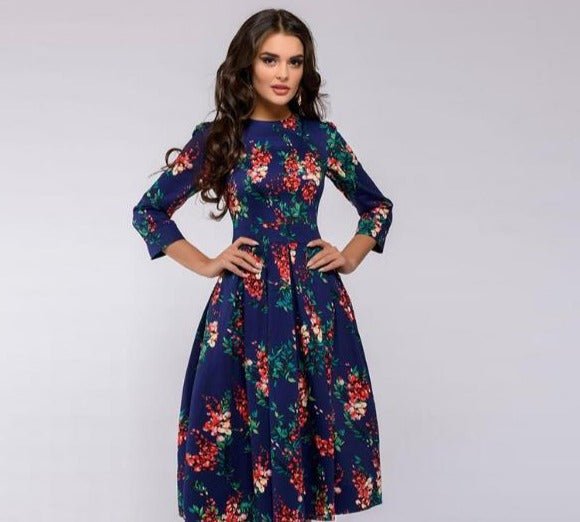 Dames Mini zomerjurk met bloemenprint - Olivia