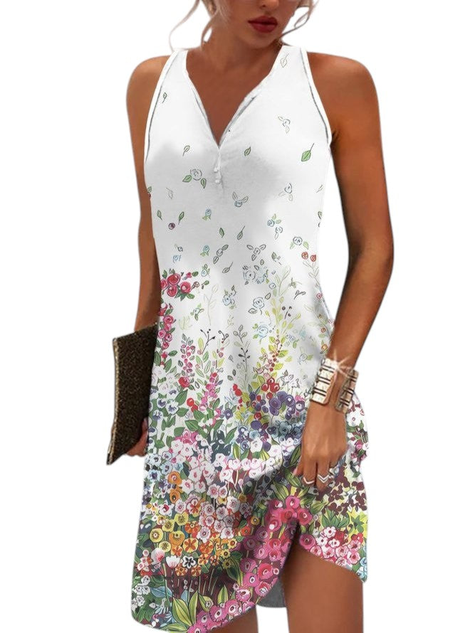 Dames Mouwloze Mini Zomerjurk - Cindy