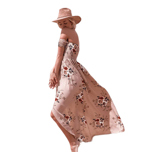 Dames Maxi Zomerjurk Off Shoulder Mooie Zomerse Jurk - StudioMarella