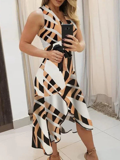 Elegante Mouwloze Jurk voor Dames Zomerjurk Glamour