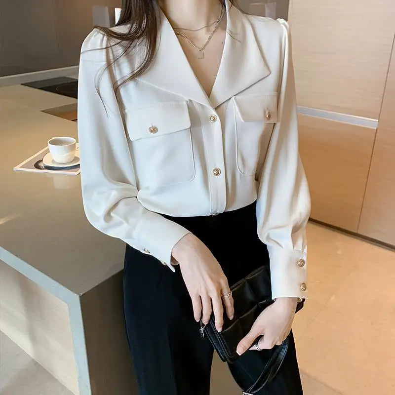 Witte Formele Blouse voor Vrouw Elegante Stijl