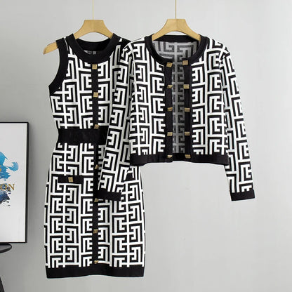 Gebreide Sweater en Jurk Set voor Vrouwen - StudioMarella